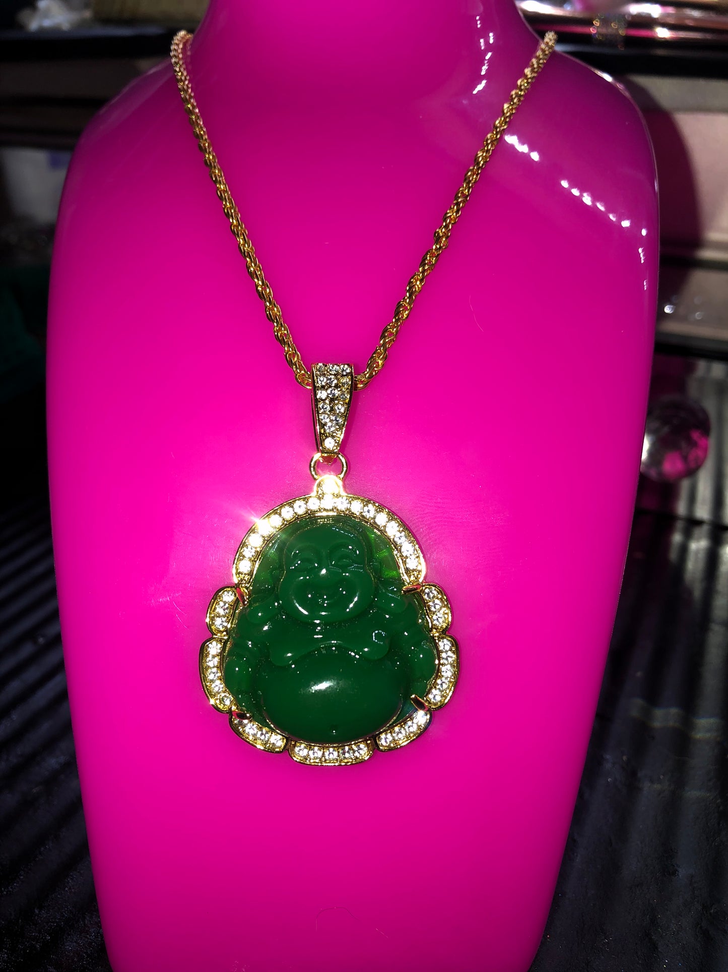 Jade Buddha Lucky Necklace